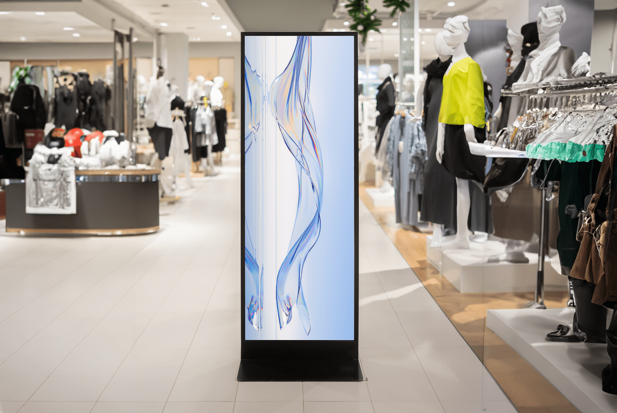 Wave Shown On A Digital Signages